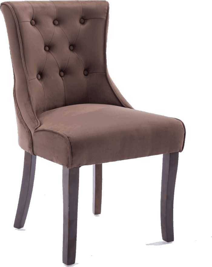 Delsey Chair Suede Brown