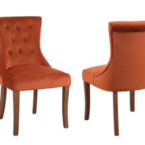 Delsey Chair Velvet Rust