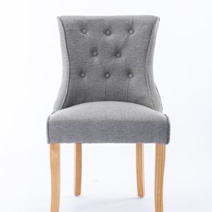 Delsey Chair Cement Grey Linen - view 1