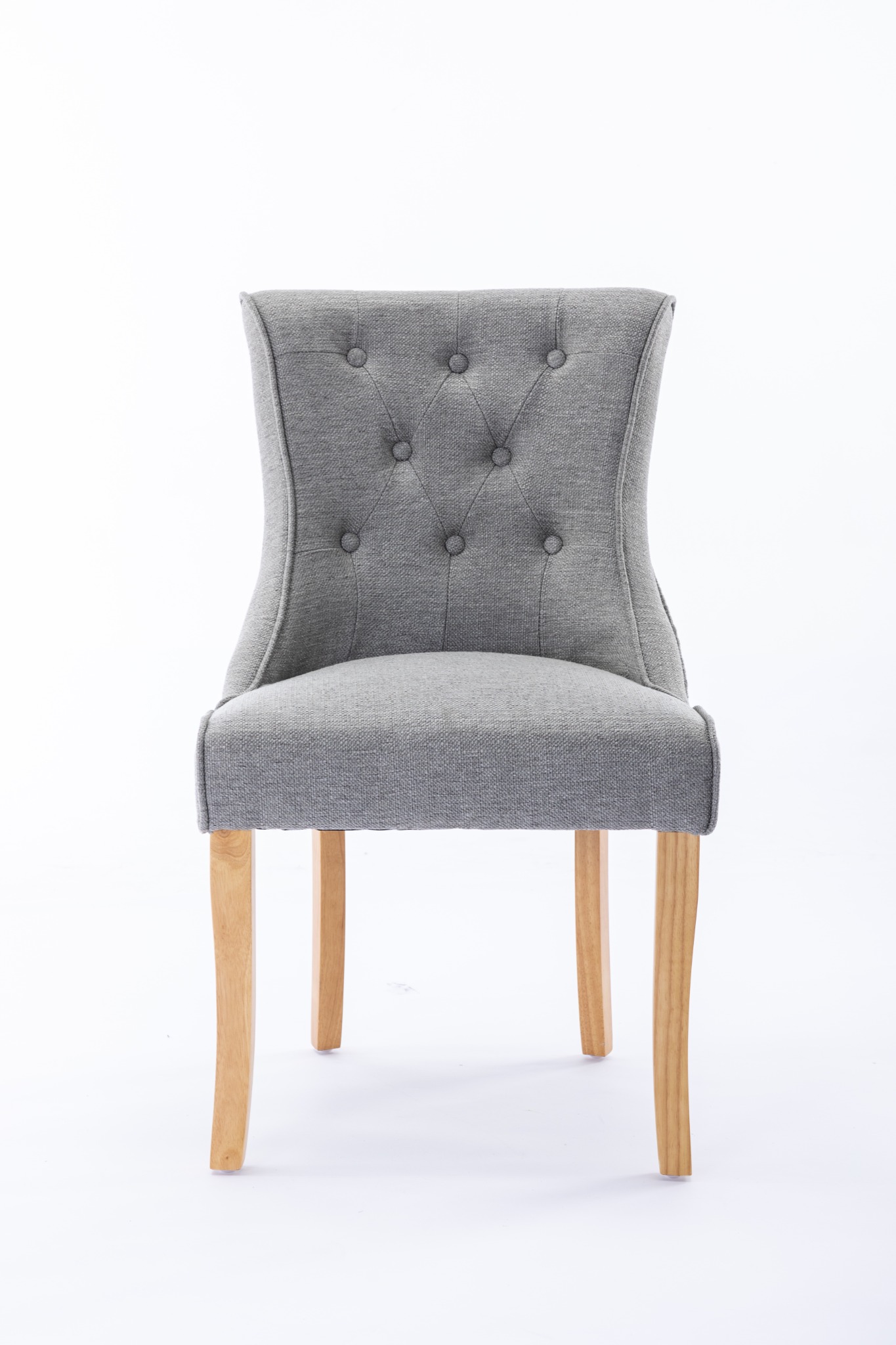Delsey Chair Cement Grey Linen - view 1