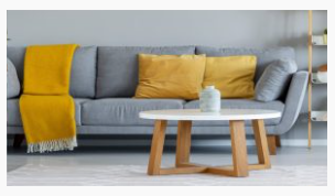 How to Style a Grey Sofa with Mustard Accents