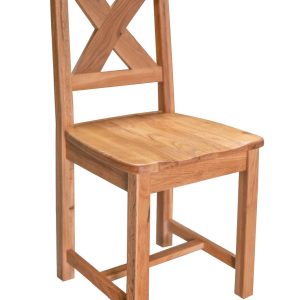 Cross Back Dining Chair with Timber Seat - GECH105N
