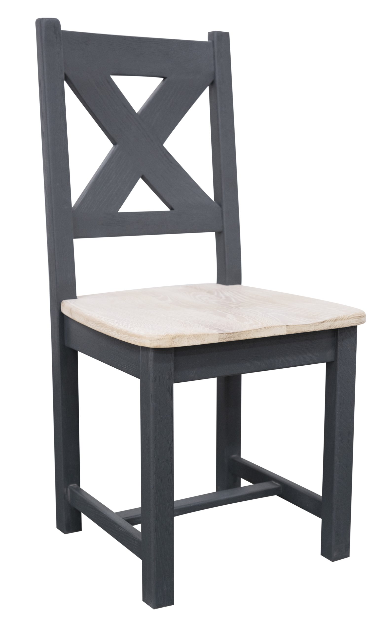 Cross Back Dining Chair with Timber Seat - GECS003JBW