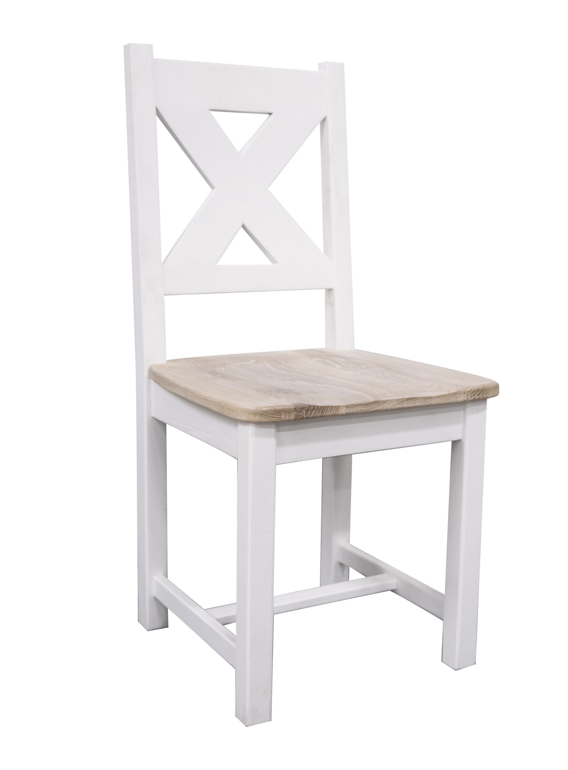 Cross Back Dining Chair with Timber Seat - GECS003OWW